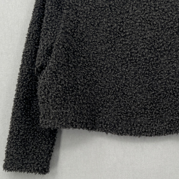 Ivy Jane Sweater Women M Gray Mock Neck Crop Flock Boucle Textured Pullover - Picture 5 of 11